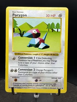 Porygon 39/102 Uncommon Base Set (Shadowless) Pokemon Card - Image 1