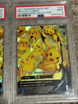 Pikachu V Union Set of 4 PSA 10 x3 PSA 9 SWSH139 SWSH140 SWSH141 SWSH142 POKEMON - Image 5