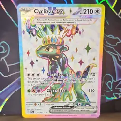 Pokemon TCG Cyclizar EX 228/191 SV08 Ultra Rare Holo 210 HP Basic Dragon Tera - Image 1