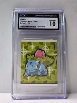 Pokemon Ivysaur #189 Merlin Sticker Series 1 Topps - CGC 10 PRISTINE - Image 1