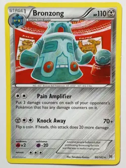 Bronzong 96/162 LP - RARE XY Breakthrough Pokemon Card Tomokazu Komiya Art - Image 1
