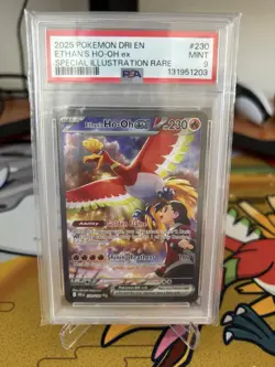 Ethan's Ho-Oh EX 230/182 (SIR) Pokemon Destined Rivals PSA9 - Image 1