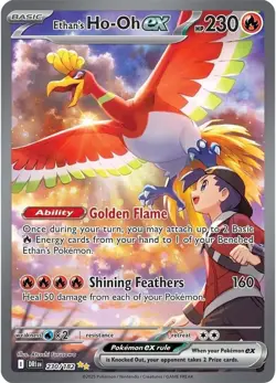Ethan's Ho-Oh EX 230/182 (SIR) Pokemon Destined Rivals PSA9 - Image 2