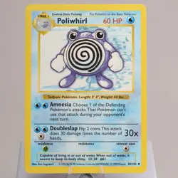 Pokemon TCG - Poliwhirl 38/102 Base Set Uncommon Shadowless WOTC 1999 - NM - Image 2