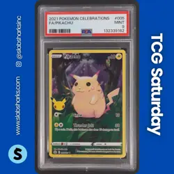 2021 POKEMON SWSH CELEBRATIONS #005/025 PIKACHU HOLO PSA 9 - Image 1