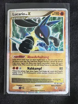 Lucario LV.X Pokemon Karte Deutsch Black Star Promo DP12 Pokemon Card - Image 1