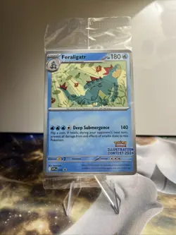 2024 Pokemon Illustration Contest SEALED! Feraligatr. FAST SHIPPING!. - Image 1