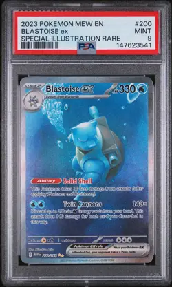 PSA 9 Blastoise ex #200 Full Art SIR 2023 Pokemon Scarlet Violet S&V 151 MINT - Image 1