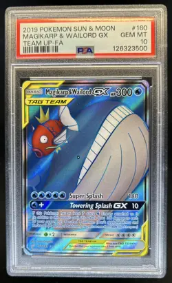 2019 Pokemon SM Team Up Magikarp Wailord #160/181 PSA 10 - Image 1