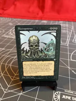 Vintage 1995 MTG Ice Age Necropotence Card - Image 1