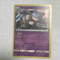 Pokemon TCG Nidoqueen Holo Rare Team Up Promo Stamped SM160 Near Mint NM - Image 1