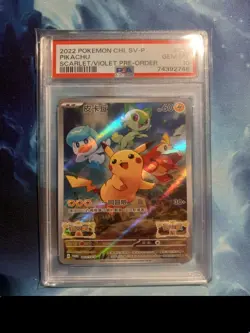 PSA 10 GEM MT Pikachu 001/SV-P Scarlet & Violet Promo Pokemon Card - Image 1