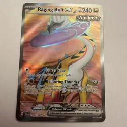 Raging Bolt ex 196/162 Temporal Forces Ultra Rare Full Art Holo Pokemon TCG FA - Image 1