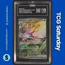 2024 POKEMON SURGING SPARKS #237/191 MILOTIC EX SPECIAL ILLUSTRATION RARE TAG 10 - Image 1