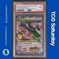 2021 POKEMON SWSH CELEBRATIONS CLASSIC COLLECTION #76/108 M RAYQUAZA EX PSA 9 - Image 1