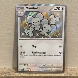 Maushold 210/091 Paldean Fates Shiny Rare Mint/NM Pokemon TCG 2024 - Image 1