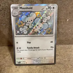 Maushold 210/091 Paldean Fates Shiny Rare Mint/NM Pokemon TCG 2024 - Image 2