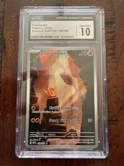 2023 Pokemon Charmander 168/165 English Cgc 10 Gem Mint 151 - Image 1