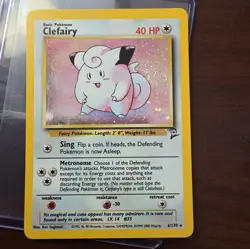 Pokemon TCG Clefairy 6/130 Holo Base Set 2 - MP - Image 1