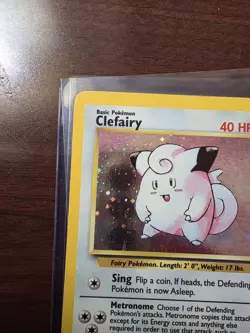Pokemon TCG Clefairy 6/130 Holo Base Set 2 - MP - Image 2