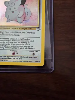 Pokemon TCG Clefairy 6/130 Holo Base Set 2 - MP - Image 4