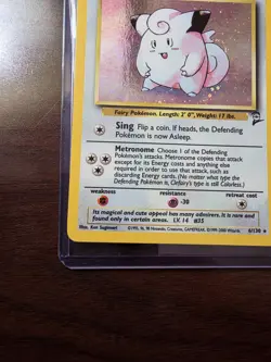 Pokemon TCG Clefairy 6/130 Holo Base Set 2 - MP - Image 5