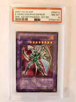 Yu-Gi-Oh! 2007 Elemental Hero Shining Phoenix Enforcer 1st Ed DP05-EN013 PSA 8 - Image 1