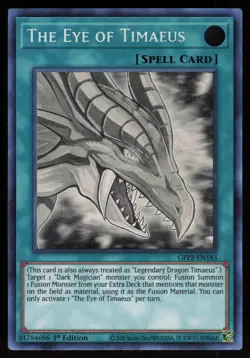 The Eye of Timaeus (Ghost Rare) GFP2-EN183 Ghost Rare 1st Edition Yu-Gi-Oh - Image 1