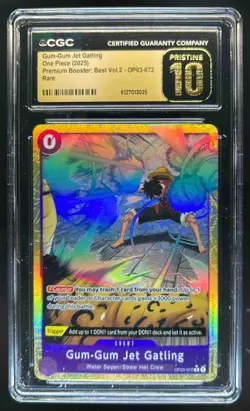 2025 One Piece Gum-Gum Jet Gatling #OP03-072 CGC 10 Pristine - Image 1