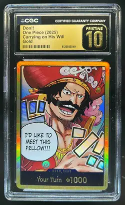 2025 One Piece Carrying on His Will Don!! Gold Gol D. Roger NNO CGC 10 Pristine - Image 1