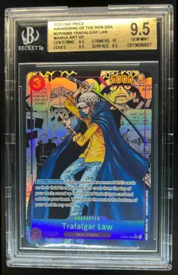 2023 One Piece Trafalgar Law Super Rare Manga Art #OP05-069 BGS 9.5 - Image 1