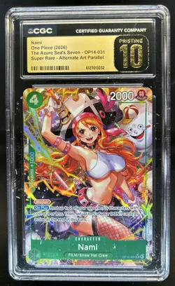 2026 One Piece Nami Super Rare Alt Art PRISTINE #OP14-031 CGC 10 - Image 1