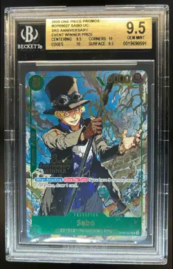 2025 One Piece Promos Sabo UC 3rd Anniversary Winner Prize #OP09-027 BGS 9.5 - Image 1