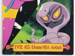 Ekans Arbok TV # 12 - Blue Logo 1st Print - Topps TV Pokemon Puzzle Insert Card - Image 4