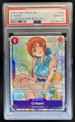 2025 One Piece Illustration Box Vol. 1 O-Nami #OP05-062 PSA 10 - Image 1