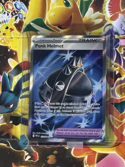 Pokemon Punk Helmet Ultra Rare 121/094 Me02 Phantasmal Flames Holo TCG Card - Image 1