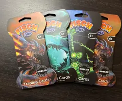 4 X Roblox Fisch Trading Card Booster Packs Factory Sealed - Image 1