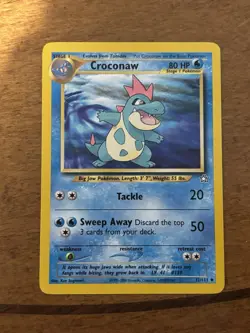 Croconaw 32/111 Neo Genesis 1st Edition Pokemon Card LP - Image 1