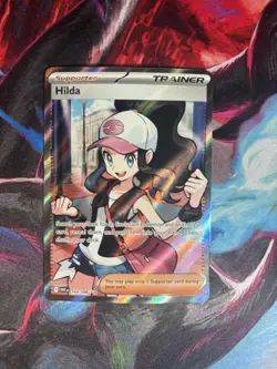 Hilda 164/086 Full Art Ultra Rare White Flare Holo Pokemon TCG Card NM Condition - Image 1