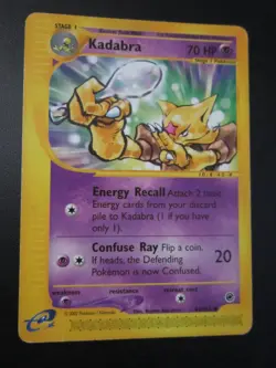 KADABRA NON HOLO POKEMON CARD 84/165 EXPEDITION E SERIES VLP COND EX+ NM- - Image 1
