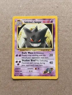 Pokemon Sabrina's Gengar 29/132 Gym Challenge (2000) Rare Card Heavy Play - Image 1