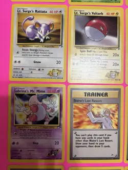 Lot Of 18 Pokemon Gym Heroes Cards, NM-MP, No Doubles, Vintage 2000 Wizards - Image 4