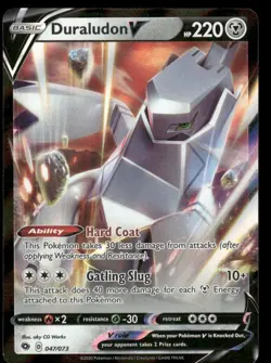Pokemon Cards Duraludon V 047/073 Champion's Path Holo Rare V NM - Image 1