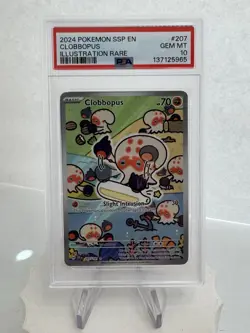 Pokemon TCG Clobbopus Illustration Rare Card 207/191 Surging Sparks 2024, PSA 10 - Image 1