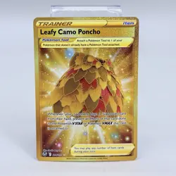 Pokemon TCG Silver Tempest Leafy Camo Poncho 214/195 Secret Rare Card NM - Image 1