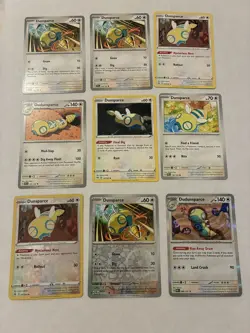Lot Of 9 Dunsparce and Dudunsparce Pokemon Cards - Image 1