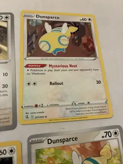Lot Of 9 Dunsparce and Dudunsparce Pokemon Cards - Image 3