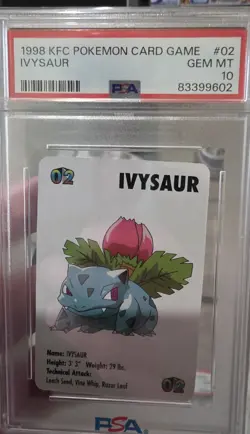 1998 KFC Pokemon Gem Mint Complete 7 Card Set PSA 10s - Image 2