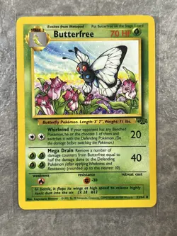 Butterfree 33/64 Pokemon TCG Jungle Vintage WOTC Card Regular (Light Play) - Image 1