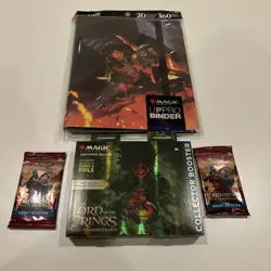 Magic The Gathering Lord of the Rings Collector Booster Pack Plus Binder + Packs 195166205274 - Image 1